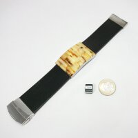Armband, Bernstein "Mosaik ca. 5 x 3,3 cm" auf Leder