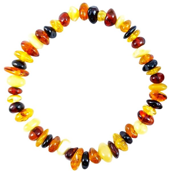 Armband "Scheibchen", ca. 14 cm, Bernstein