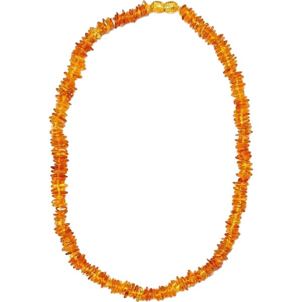 Kette "Splitter, uni-hell", Bernstein, ca. 45 cm