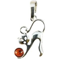 Anhänger "Katze", Bernstein, ES