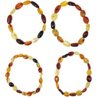 Armband "Böhnchen", Bernstein