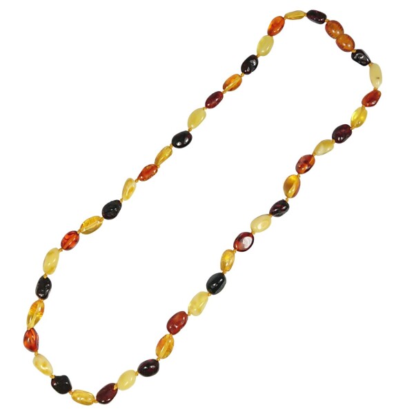 Kette "Böhnchen", Bernstein, ca. 45 cm