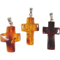Anhänger "Kreuz", Bernstein, ES