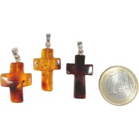 Anhänger "Kreuz", Bernstein, ES