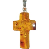 Anhänger "Kreuz", Bernstein, ES