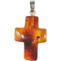 Anhänger "Kreuz", Bernstein, ES