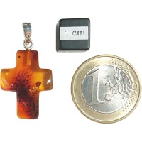 Anhänger "Kreuz", Bernstein, ES
