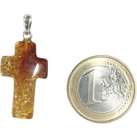 Anhänger "Kreuz", Bernstein, ES