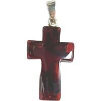 Anhänger "Kreuz", Bernstein, ES