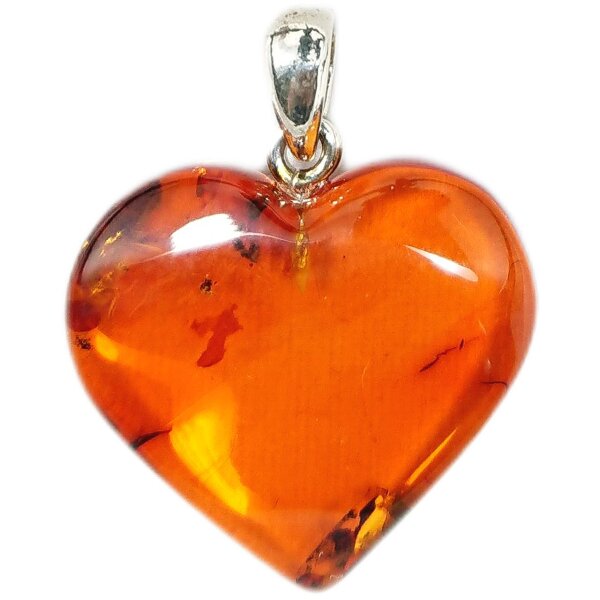 Anhänger "Herz", Bernstein, ES