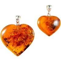 Anhänger "Herz", Bernstein, ES