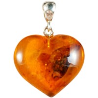 Anhänger "Herz", Bernstein, ES