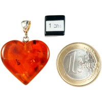 Anhänger "Herz", Bernstein, ES