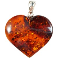 Anhänger "Herz", Bernstein, ES