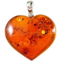 Anhänger "Herz", Bernstein, ES