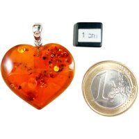 Anhänger "Herz", Bernstein, ES