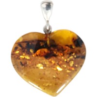 Anhänger "Herz", Bernstein, ES