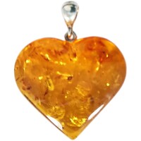 Anhänger "Herz", Bernstein, ES