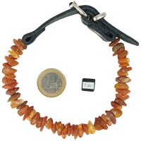 Hundehalsband als natürlicher Zeckenschutz, Bernstein natur 25-30 schwarz