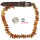 Hundehalsband als natürlicher Zeckenschutz, Bernstein natur 30-35 braun