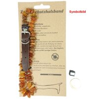 Hundehalsband als natürlicher Zeckenschutz, Bernstein natur 55-60 braun