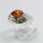 Ring "offen/56", Bernstein "cognac/grün", ES