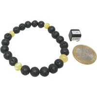 Armband Lava/Bernstein ca. 19 cm