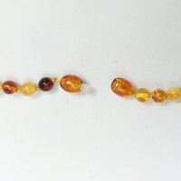 Babybernsteinkette "ca. Kugel", ca. 32-34 cm bunt Drehschließe