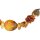 Collier, Bernstein auf Leder