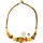 Collier, Bernstein auf Leder