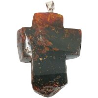 Anhänger "Kreuz", Bernstein, ES