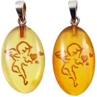 Anhänger "Amor", Bernstein graviert, ES