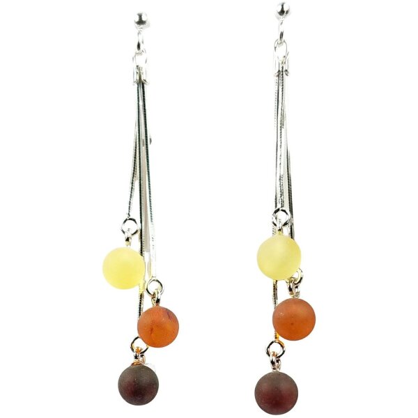 Gehänge "3 Kugeln, matt", Bernstein, ES