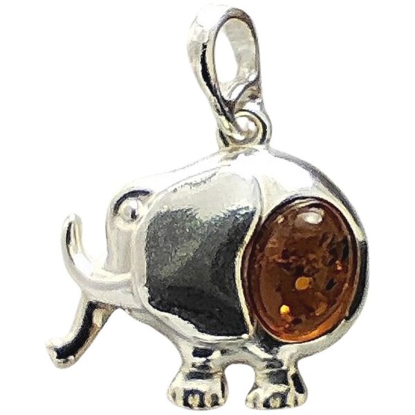 Anhänger "Elefant", Bernstein, ES