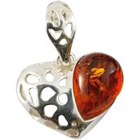 Anhänger "Herz", Bernstein, ES