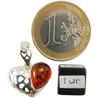 Anhänger "Herz", Bernstein, ES