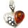 Anhänger "Herz", Bernstein, ES