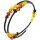Spiralarmband, Bernstein auf Kautschuk
