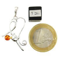 Anhänger "Katze", Bernstein, ES