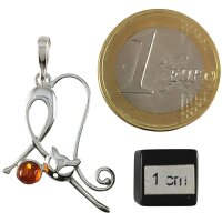 Anhänger "Katze", Bernstein, ES