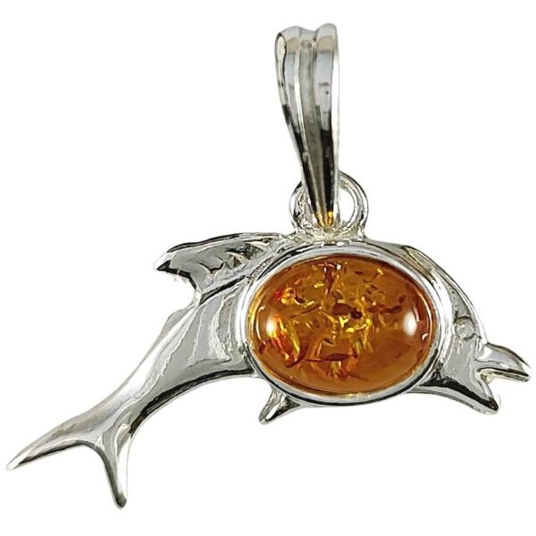 Anhänger "Delfin", Bernstein, ES