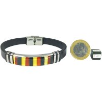 Armband, Bernstein "Mosaik ca. 4,1 x 1,1 cm" auf Leder
