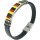 Armband, Bernstein "Mosaik ca. 4,1 x 1,1 cm" auf Leder