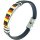 Armband, Bernstein "Mosaik ca. 4,1 x 1,1 cm" auf Leder