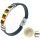 Armband, Bernstein "Mosaik ca. 4,1 x 1,1 cm" auf Leder
