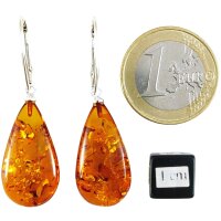 Gehänge "Tropfen, flach", Bernstein, ES