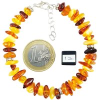 Armband "Splitter, bunt", Bernstein