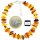 Armband "Splitter, bunt", Bernstein
