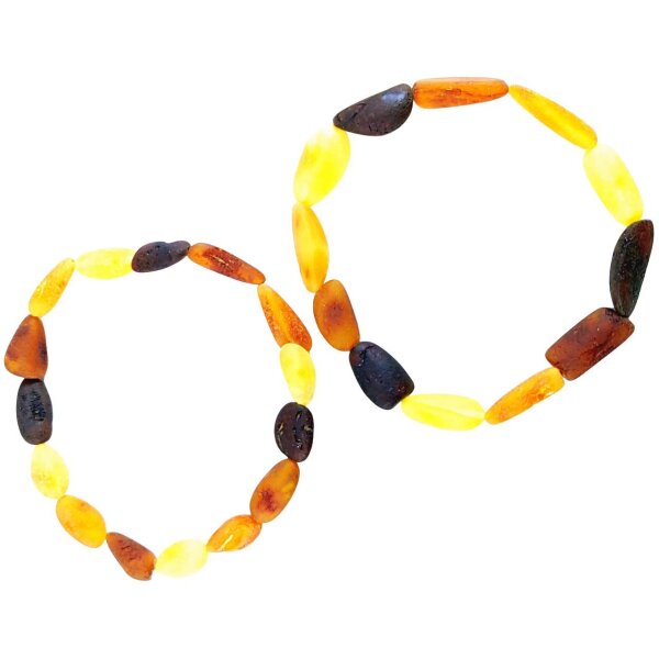 Armband "Böhnchen", Bernstein, matt