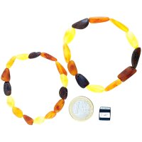 Armband "Böhnchen", Bernstein, matt